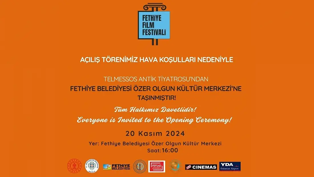 Fethiye Film Festivali Etkinlikleri’nde Mekan Değişikliği