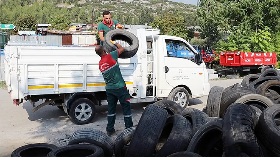 20 Ton Atık Lastik Toplandı