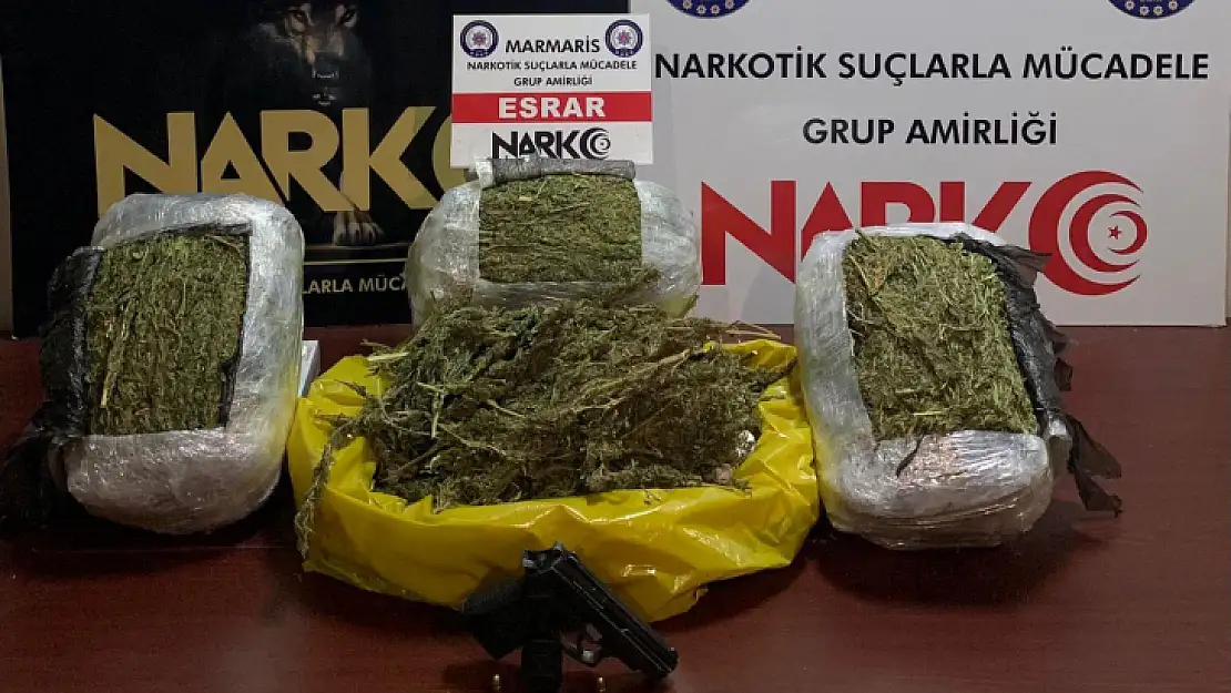 4 kilo 960 gram esrar ele geçirildi