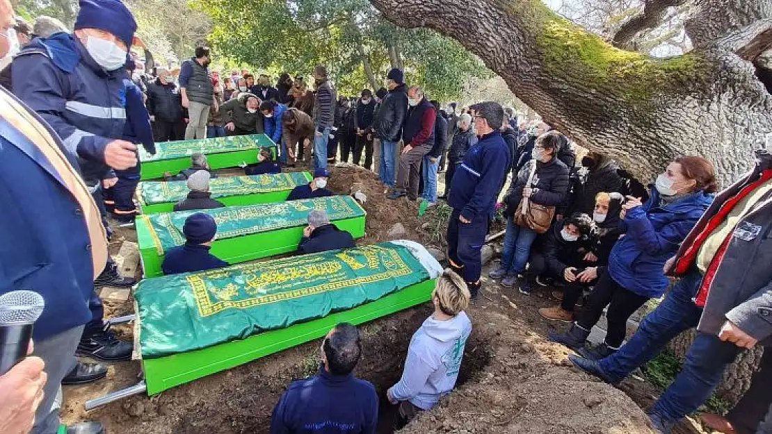 Almanya'da yangında ölen anne ve 3 çocuğu gözyaşlarıyla toprağa verildi