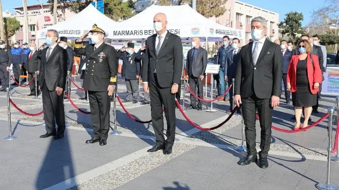 Atatürk'ün Marmaris'e gelişinin 86.yılı törenle kutlandı