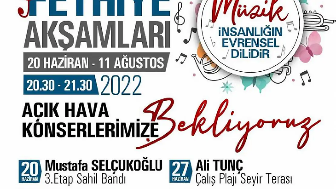 Belediye'den Açık Hava Konserleri