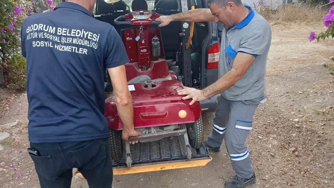 Belediyeden akülü sandalye bakım, onarım desteği