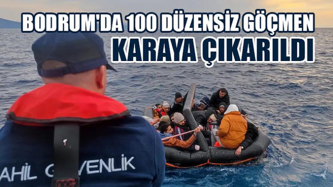 Bodrum'da 100 Düzensiz Göçmen Karaya Çıkarıldı