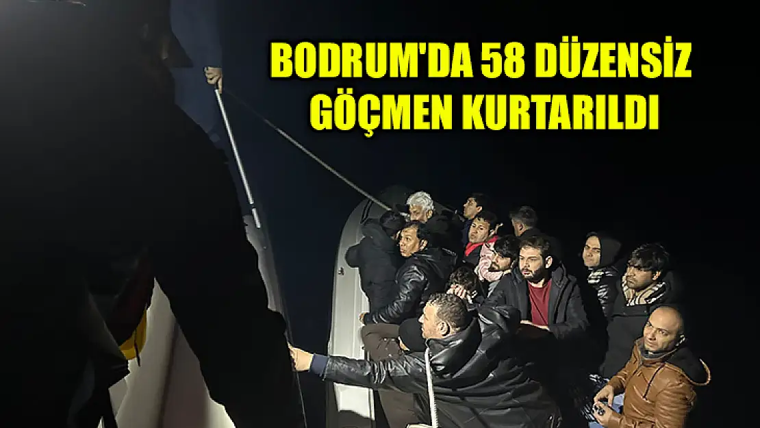 Bodrum'da 58 Düzensiz Göçmen Kurtarıldı