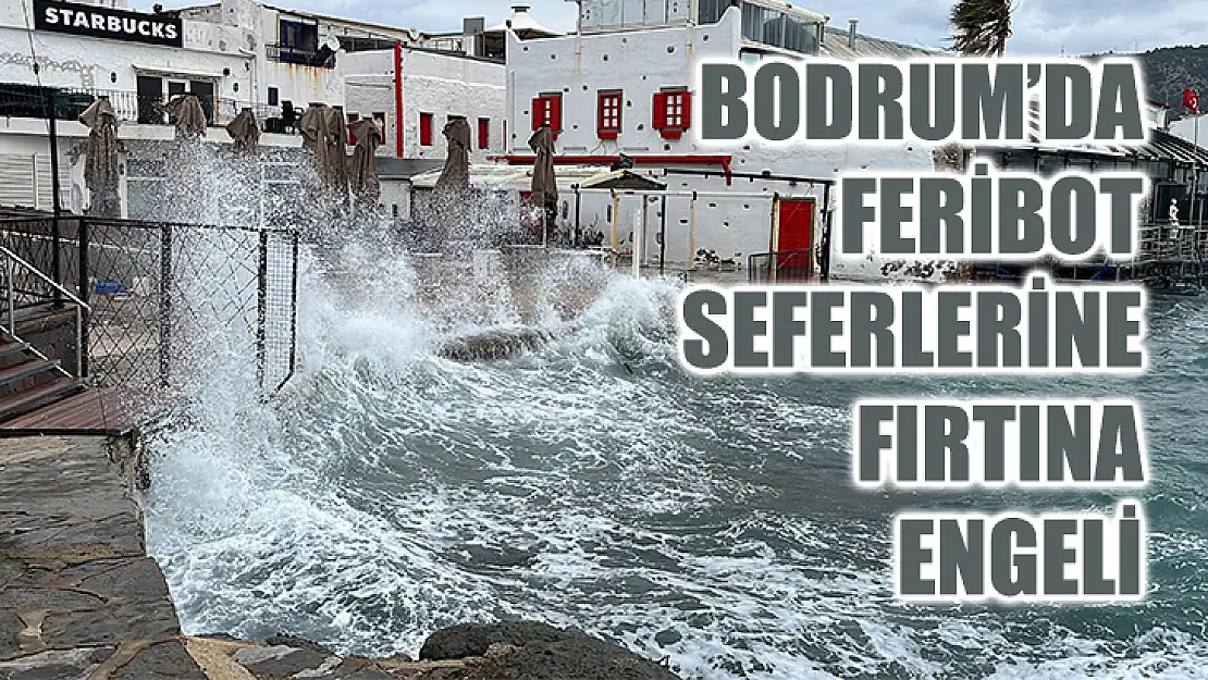 Bodrum'da Feribot Seferlerine Fırtına Engeli