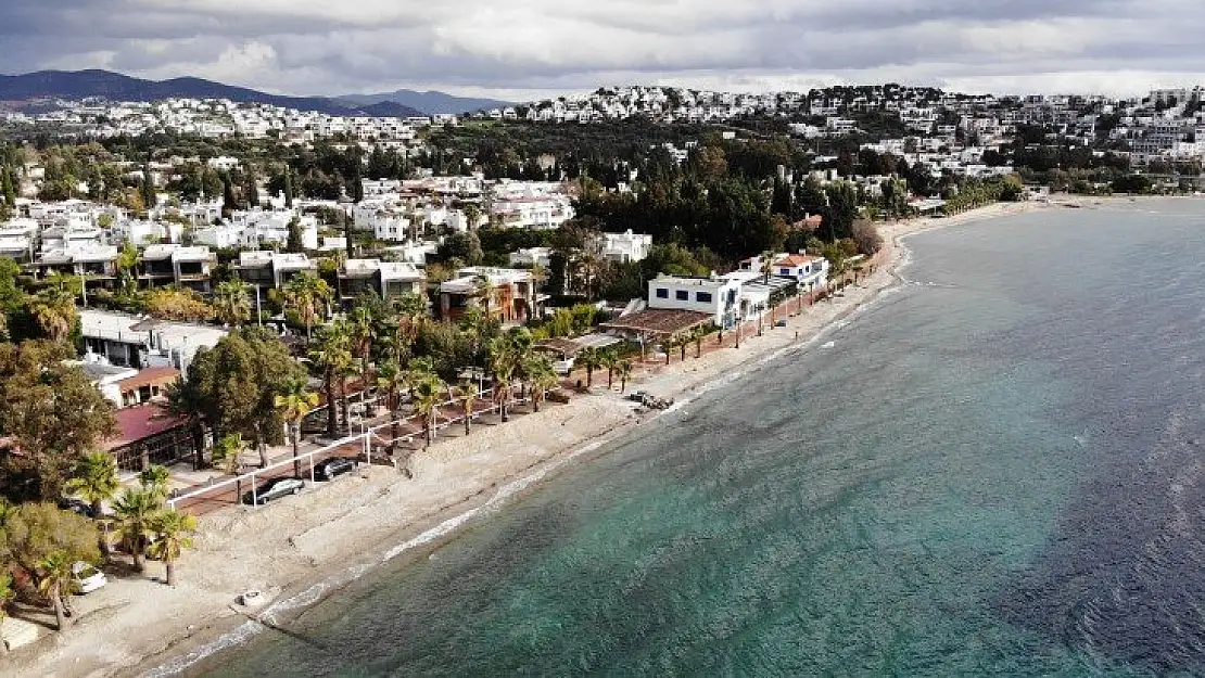 Bodrum sahillerinde sessizlik