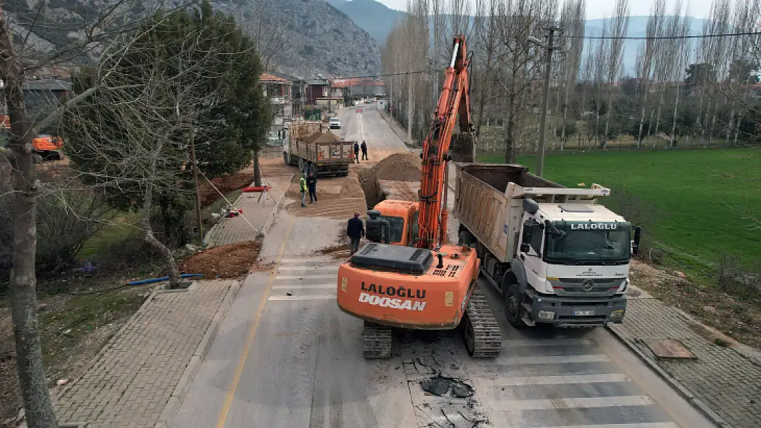 Düğerek kanalizasyon hattı tamamlandı