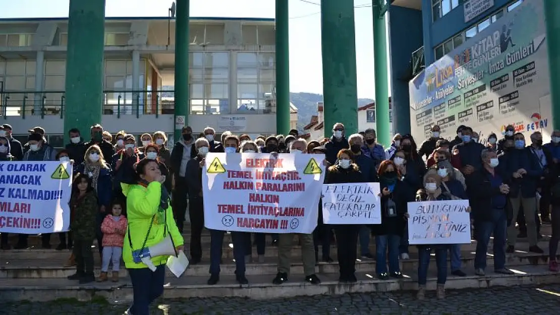 Fethiye'de elektrik faturası isyanı