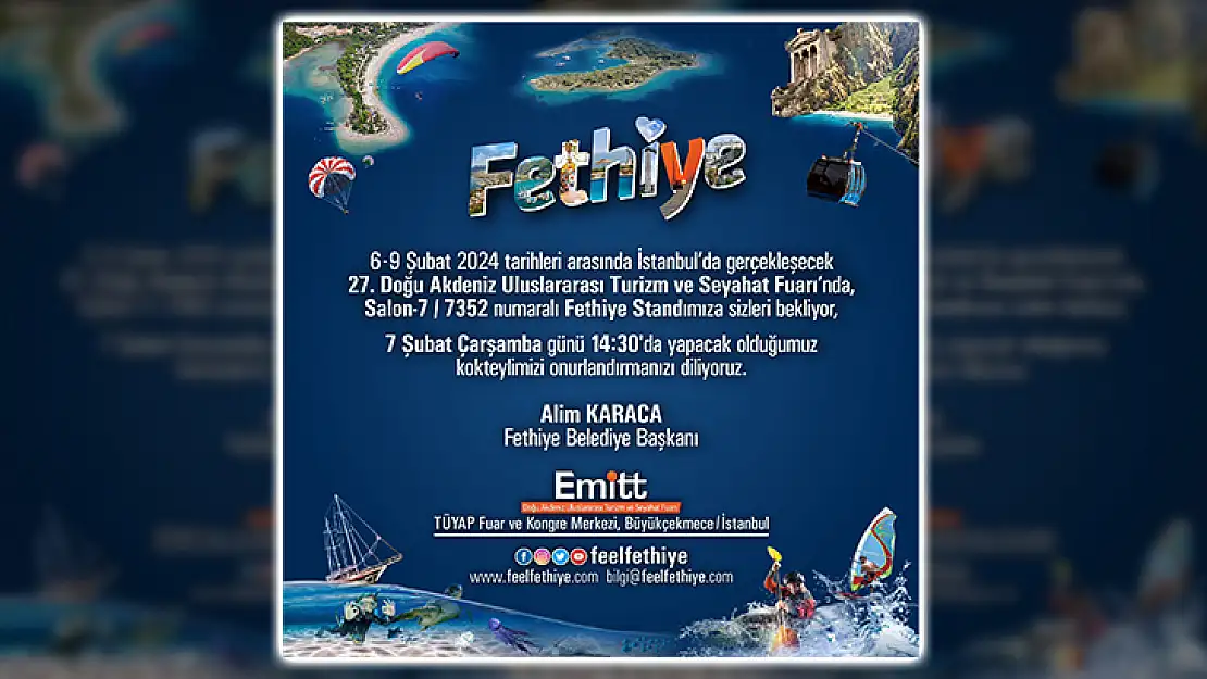 Fethiye EMITT 2024 Fuarında Yerini Alıyor