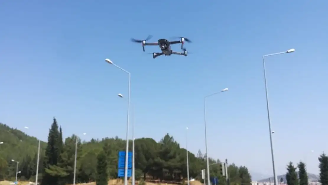 Havadan Drone ile trafik denetimi yapıldı