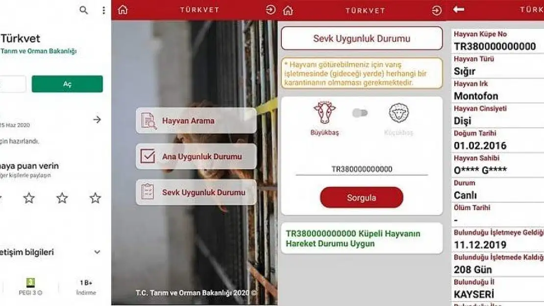  HAYVAN SAĞLIĞI VE REFAHINDA MOBİL UYGULAMAYLA  GÜVENİLİR KURBAN