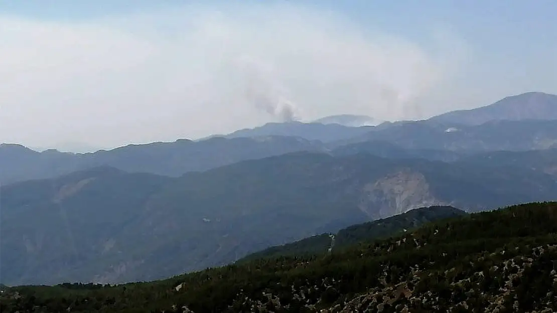 Köyceğiz'deki yangının dumanları Çameli'de gözüküyor