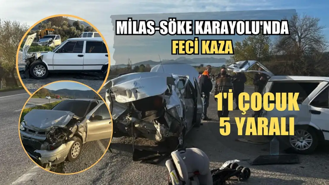 Milas-Söke Karayolu'nda feci kaza: 1'i çocuk 5 yaralı