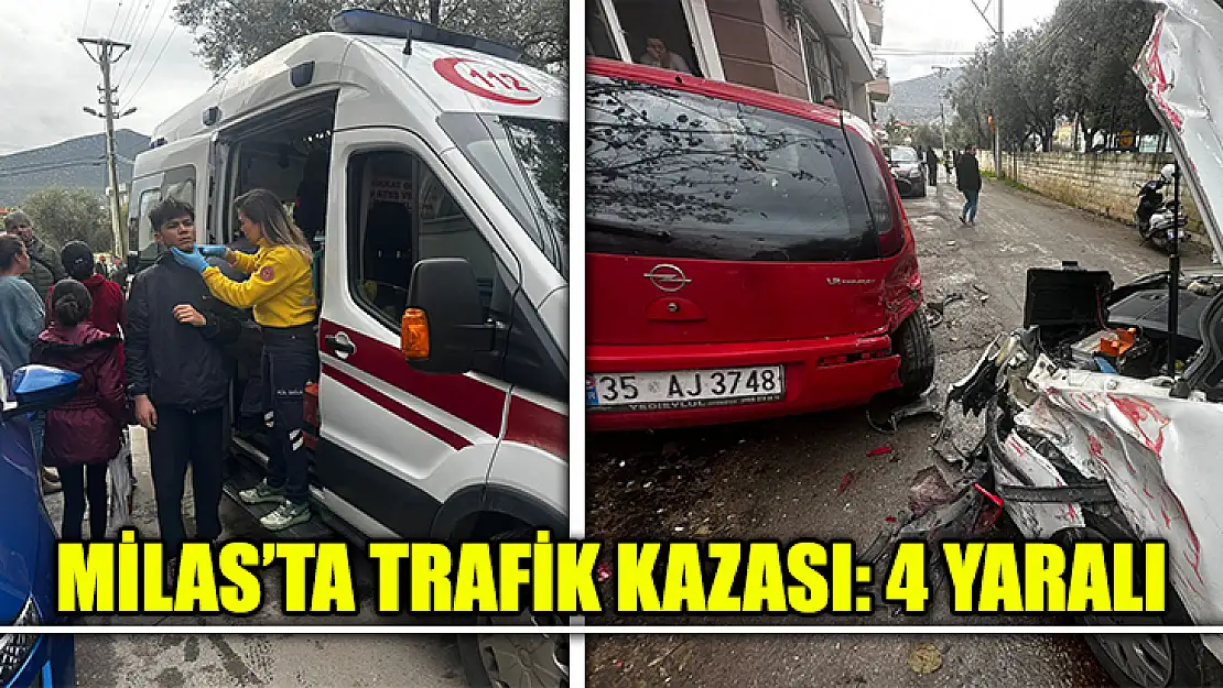 Milas'ta Trafik Kazası: 4 Yaralı