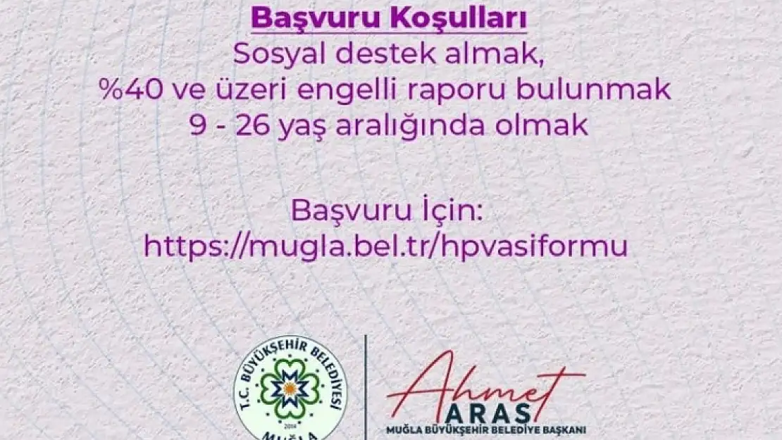 Muğla Büyükşehir ücretsiz HPV aşı uygulaması çalışmalarına başladı