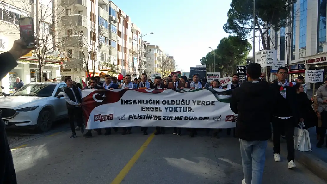 Muğla'da Filistin'e Destek Yürüyüşü Gerçekleştirildi