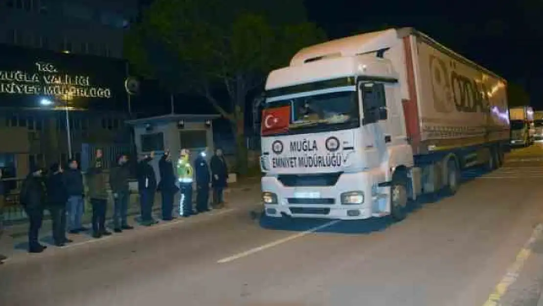 MUĞLA'DAN DEPREM BÖLGESİNE 600'ÜNCÜ TIR