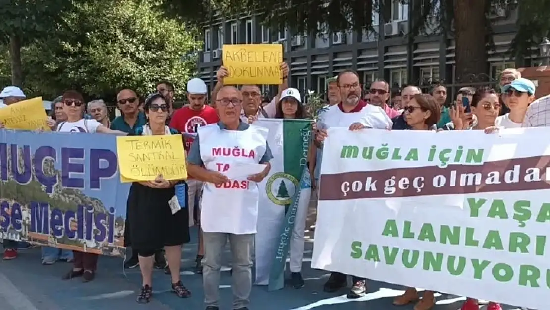 Muğla OBM Önünde 'Akbelen' Eylemi