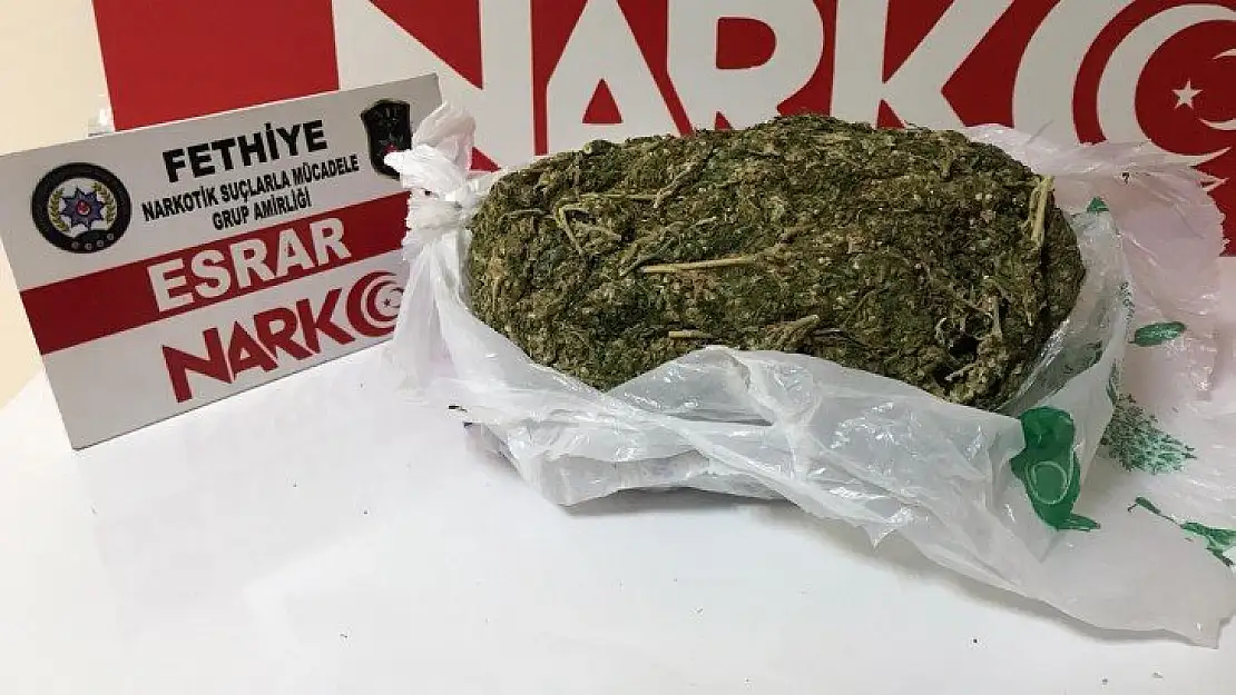 Narkotik ekipleri şafak baskınında 1 kilo esrar maddesi ele geçirdi