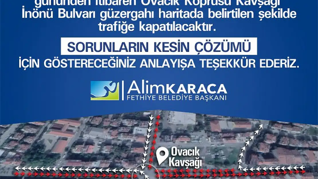 OVACIK KÖPRÜSÜ KAVŞAĞI'NDA ALTYAPI ÇALIŞMASI YAPILACAK