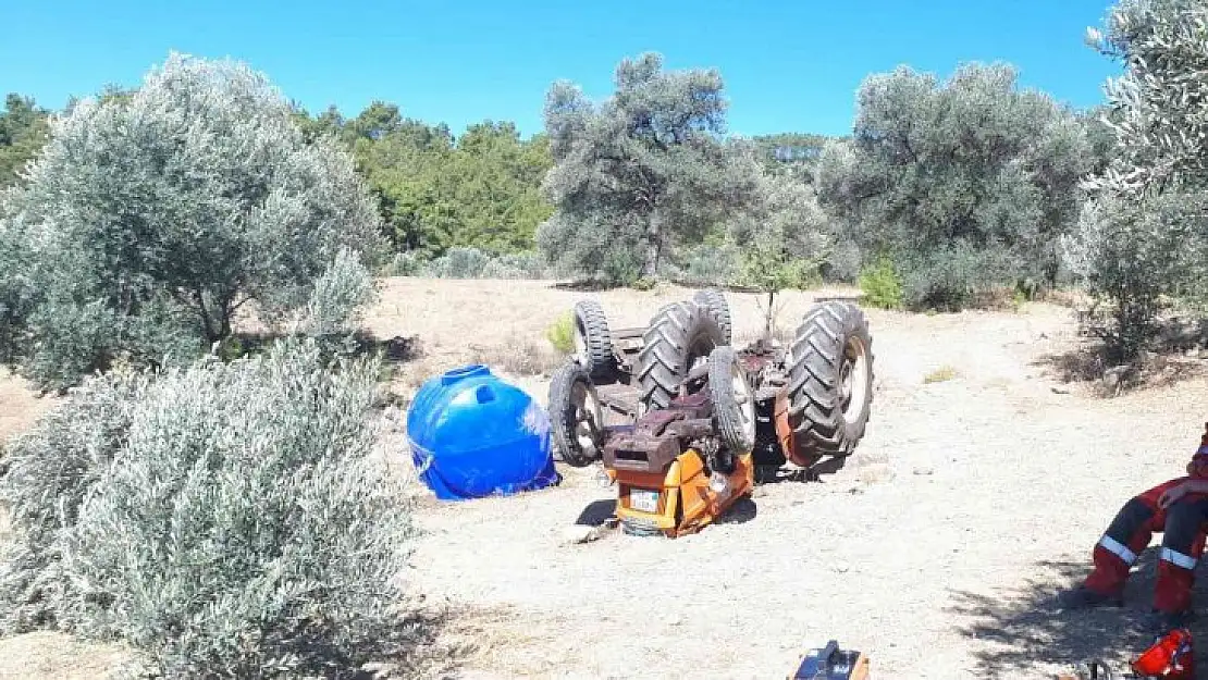 Seydikemer'de traktör devrildi: 1 yaralı