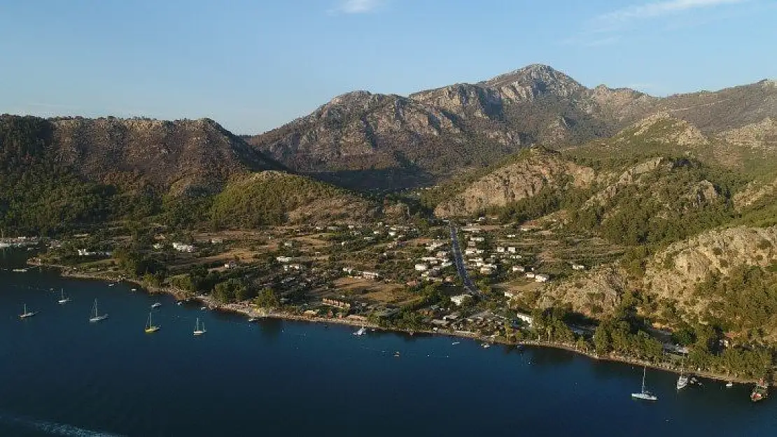 Yangının acı tablosu Marmaris'te havadan görüntülendi