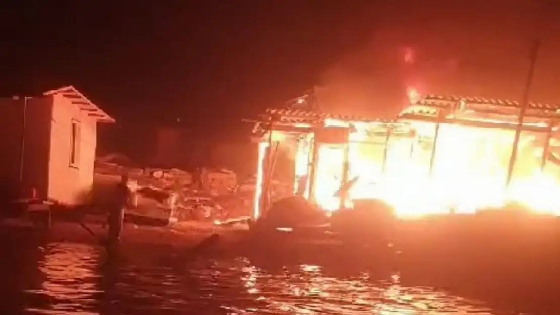 Yılan Adası'nda yangın ve patlama