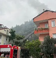 Fethiye Taşyaka'da baca yangını korkuttu