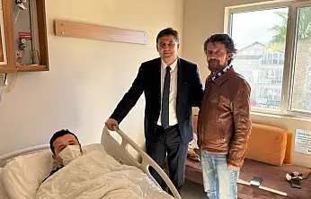 Başkan Karaca'dan, tribünden düşen Murat Bayat'a geçmiş olsun ziyareti