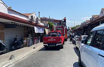 Fethiye Balık Pazarı'nda baca yangını