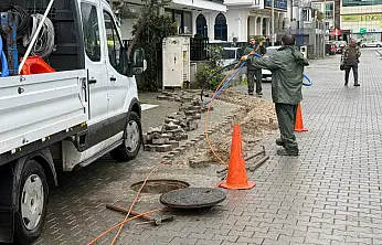Fethiye'de 137. Sokak'ta fiber altyapı çalışması