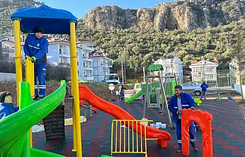 Fethiye Karapınar'da oyun parkı tamamlanıyor