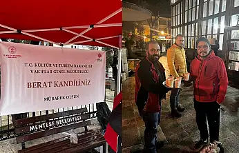 Muğla, Aydın ve Denizli'de Berat Kandili'nde vakıflardan sıcak salep ikramı