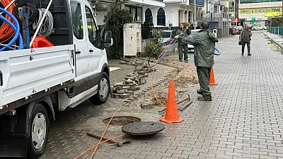 Fethiye'de 137. Sokak'ta fiber altyapı çalışması