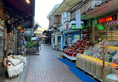 Fethiye Paspatur Çarşısı, sezon sonrası sessizliğe büründü