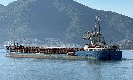 88 Metre Uzunluğundaki AJOS Kargo Gemisi, Fethiye'de