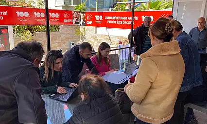 CHP Fethiye'de yoğun üye katılımı gerçekleşiyor