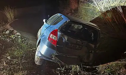 Katrancı Kavşağı'nda Kaygan Yol Kazaya Neden Oldu