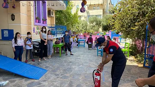Nursel Özdemir'de yangın tatbikatı