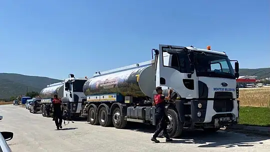 18 tonluk su tankerleri yangınlarda önemli rol aldı