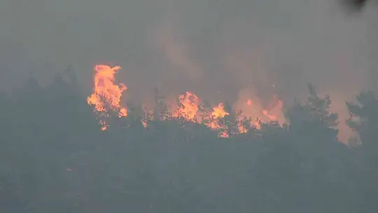 20 helikopter, 14 uçak ile müdahale başladı