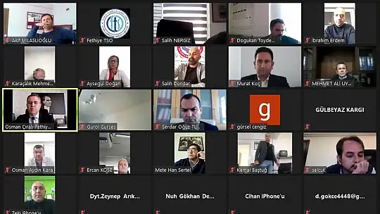 Online toplantıyla sektör sorunları konuşuldu