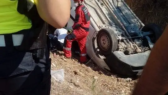 Fethiye'de otomobil takla attı: 1 yaralı