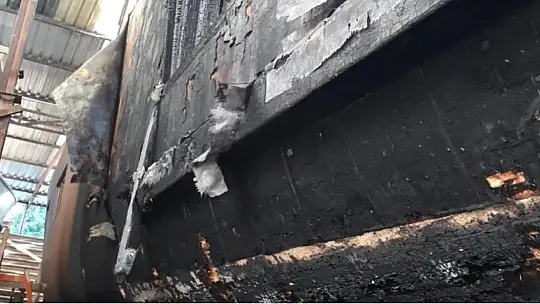 Tersanede çıkan yangın  korkuttu