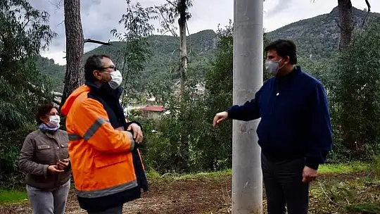 Başkandan hortumzedelere ziyaret