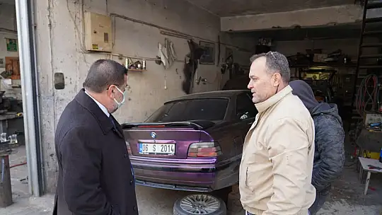 Başkan Tokat sanayi esnafını ziyaret etti