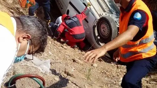 Fethiye'de otomobil takla attı: 1 yaralı