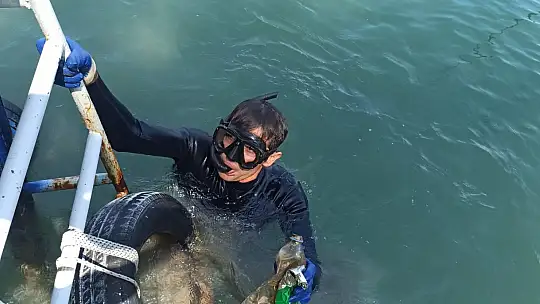 Mavi Bayraklı plaj'da deniz kontrolü yapıldı