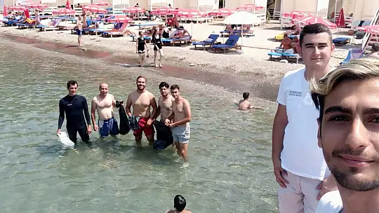 Mavi Bayraklı plaj'da deniz kontrolü yapıldı